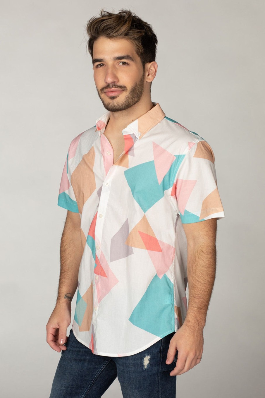 Family BuddyLove Clothing Label | Buddylove Robert Button Down Dress Shirt - Origami