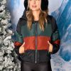 Outerwear BuddyLove Clothing Label | Buddylove Addison Striped Puffer Jacket - Woodland