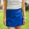 Bottoms BuddyLove Clothing Label | Buddylove John Vegan Leather Envelope Skort - Royal Blue