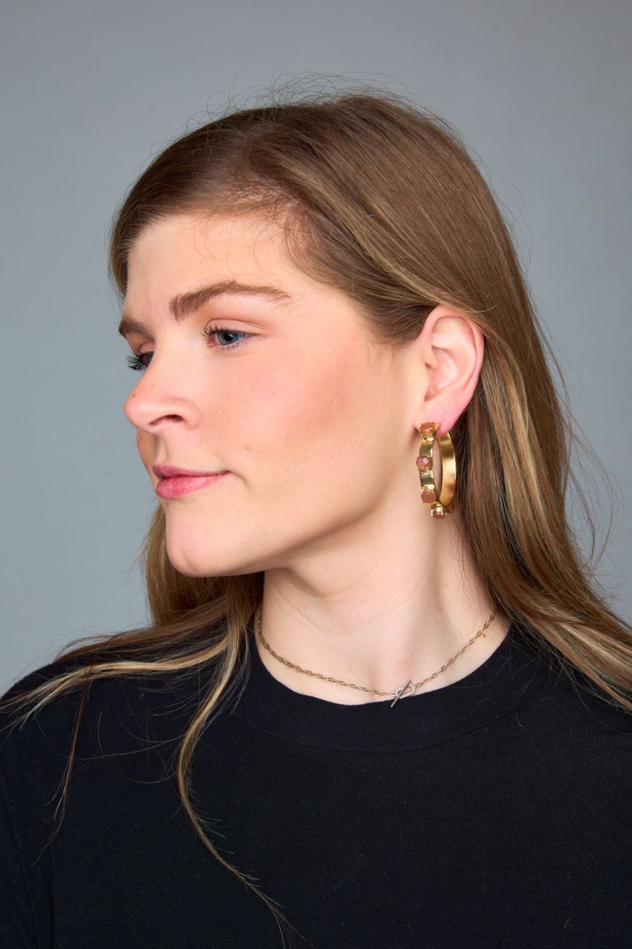 Accessories Ever Alice | Maria Statement Earrings - Peach