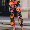 Blazers And Sets BuddyLove Clothing Label | Buddylove Aspen High-Waisted Pants - Nite Bloom