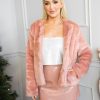 Outerwear BuddyLove Clothing Label | Buddylove Baddie Faux Fur Jacket - Champagne