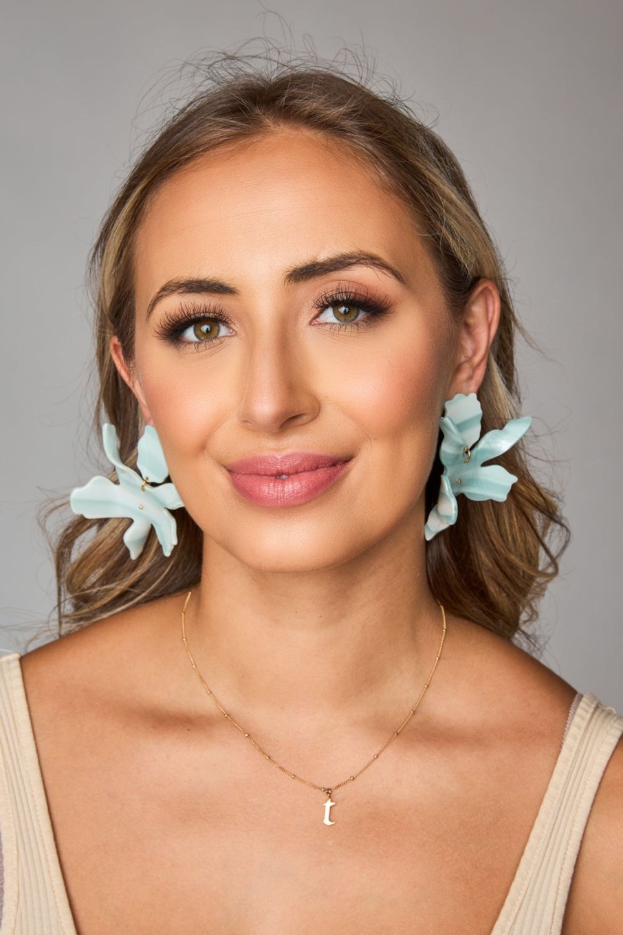 Accessories Linny Co | Fawna Statement Earrings - Arctic Mist