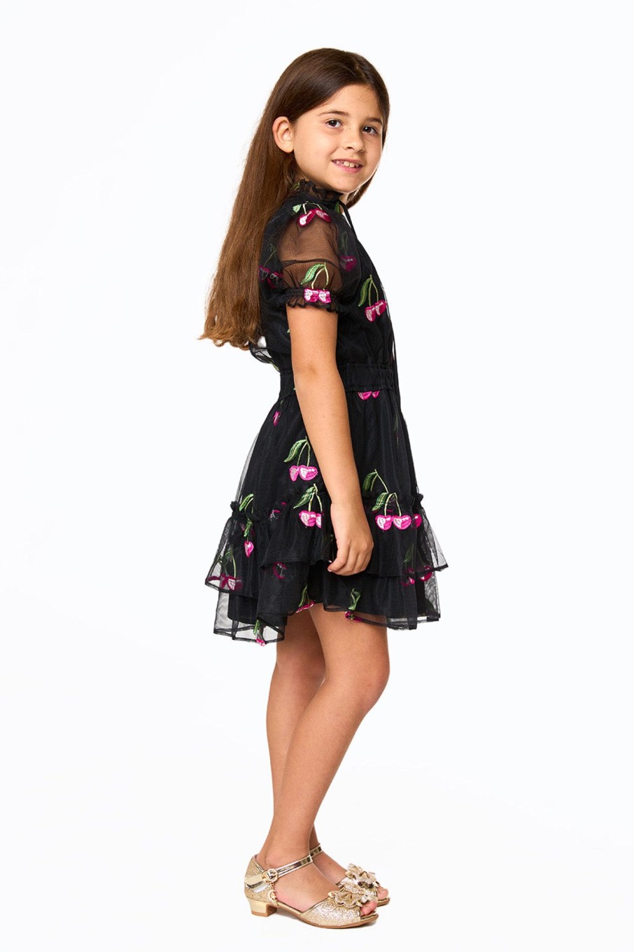 Family BuddyLove Clothing Label | Buddylove Mini Clementine Girls Dress - Wild Cherries