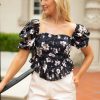 Tops BuddyLove Clothing Label | Buddylove Chloe Bustier Top - Flower Basket