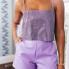 Bottoms BuddyLove Clothing Label | Buddylove Vince Vegan Leather Shorts - Lavender