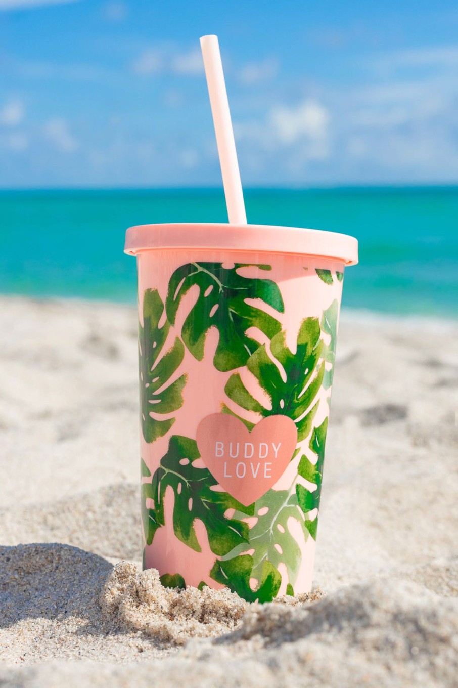 Accessories BuddyLove Clothing Label | Buddylove Palm Tumbler With Straw