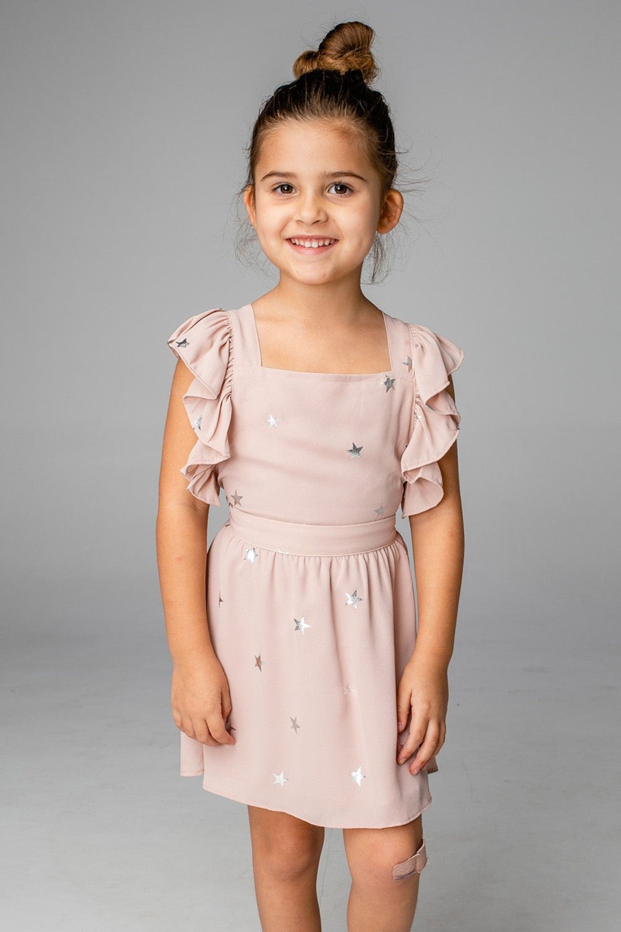 Family BuddyLove Clothing Label | Buddylove Shiloh Girl'S Flutter Sleeve Dress - Stardust