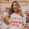 Tops BuddyLove Clothing Label | Buddylove Harrison Graphic Tee - Santa'S Drinking Team