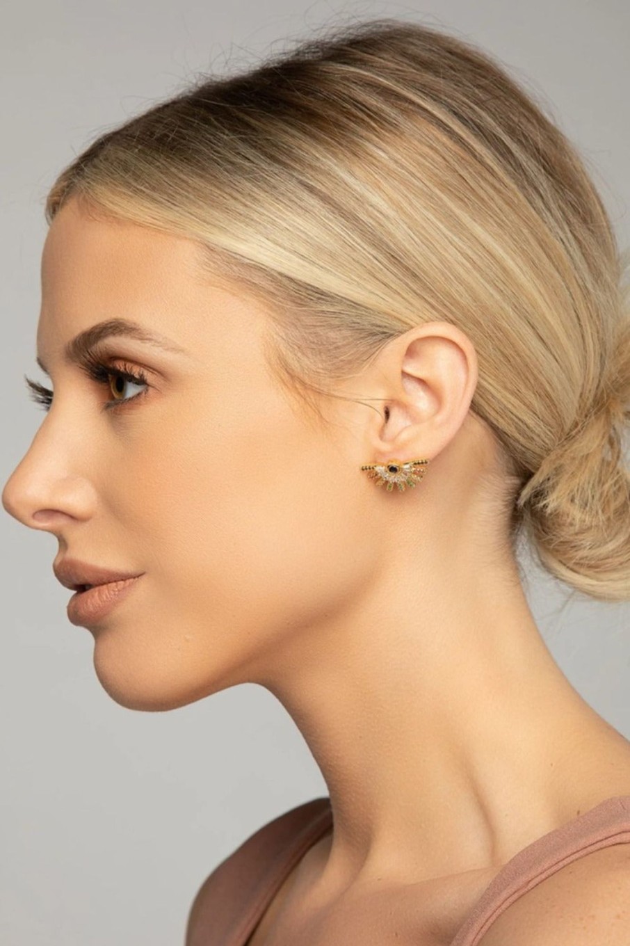 Accessories BuddyLove Clothing Label | Buddylove Babe Embellished Stud Earrings - Gold