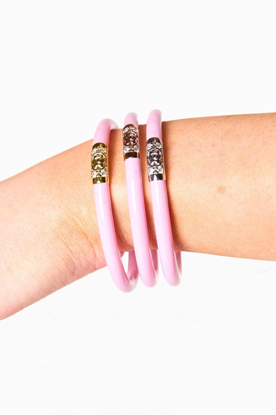 Accessories BuDha Girl | Budha Girl Three Kings Medium Bangles - Pink