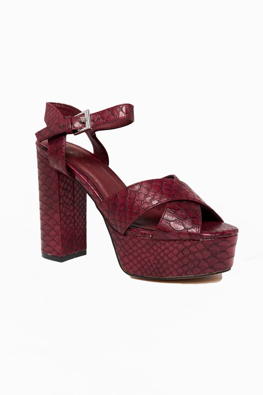 Accessories ShuShop | Eugenia Platform Heel - Wine