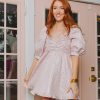 Dresses BuddyLove Clothing Label | Buddylove Poppy Puff Sleeve Mini Dress - Pinkie