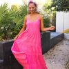 Dresses BuddyLove Clothing Label | Buddylove Jaxon Tiered Maxi Dress - Pink