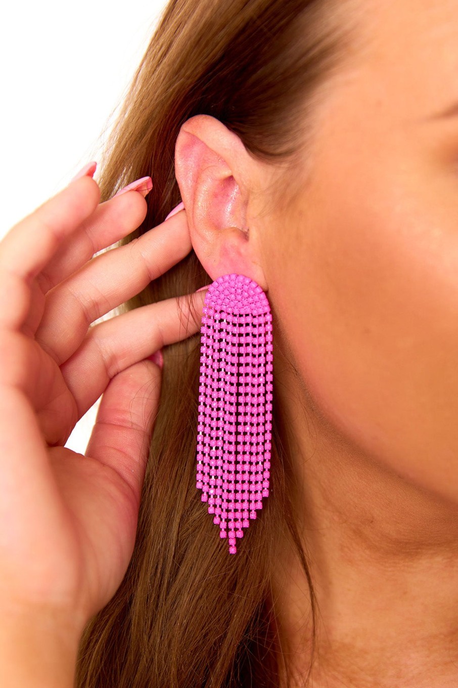 Accessories Treasure Jewels | Jelly Statement Earrings - Neon Pink