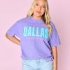 Tops BuddyLove Clothing Label | Dallas Graphic Tee - Violet