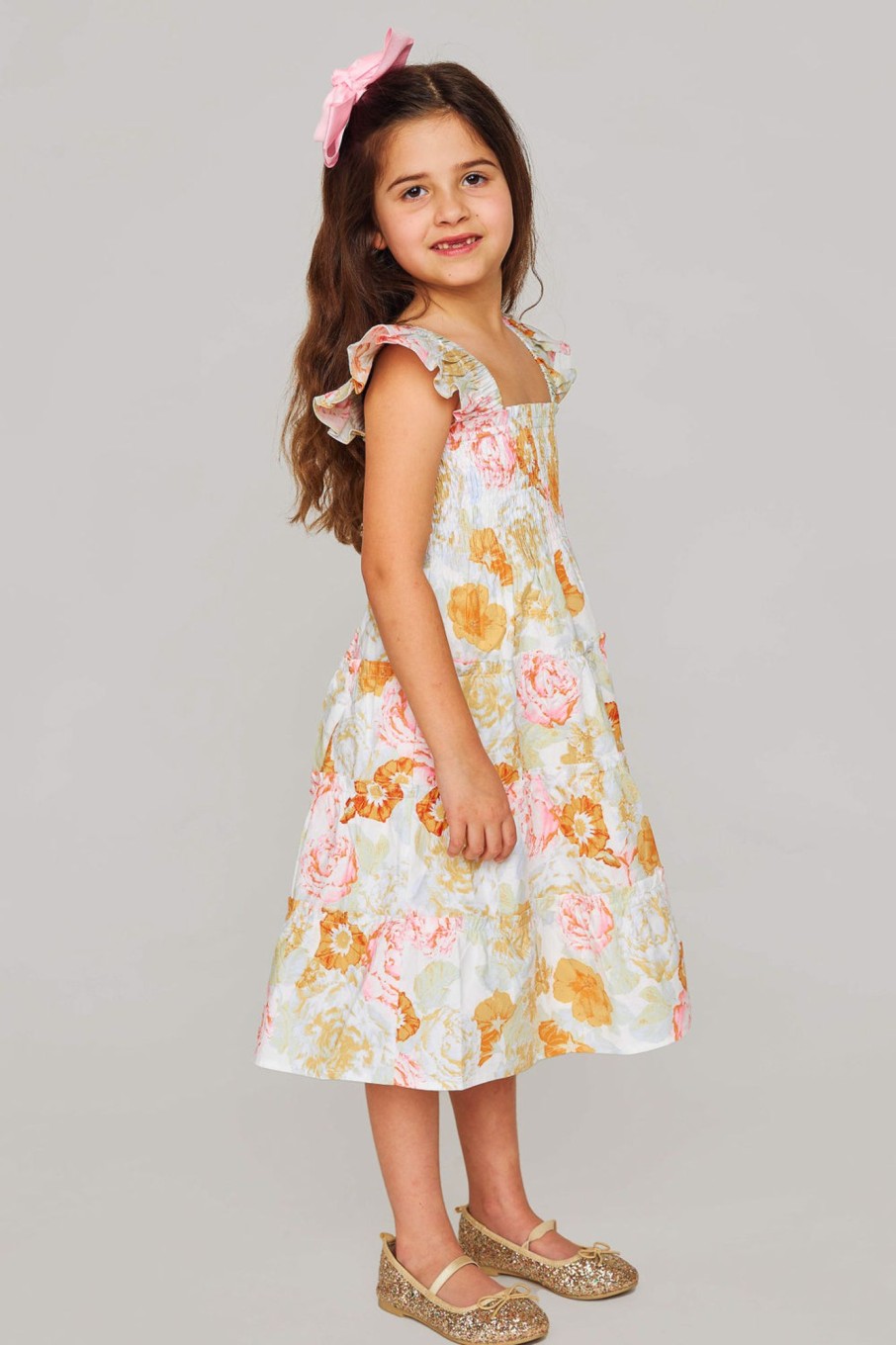 Family BuddyLove Clothing Label | Buddylove Nori Girl'S Dress - Creamsicle