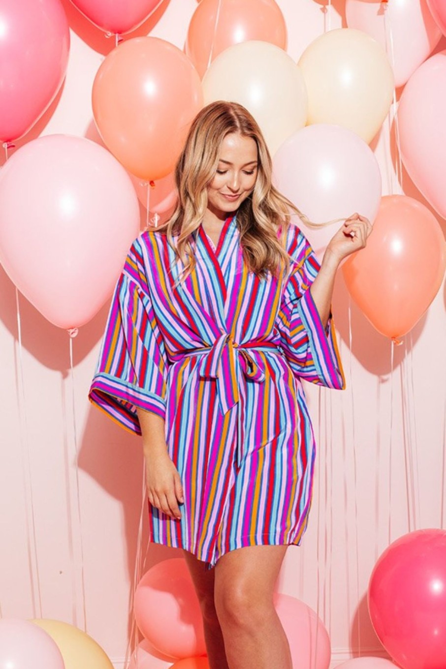 Pajamas BuddyLove Clothing Label | Buddylove Hadid Short Robe - Twizzler