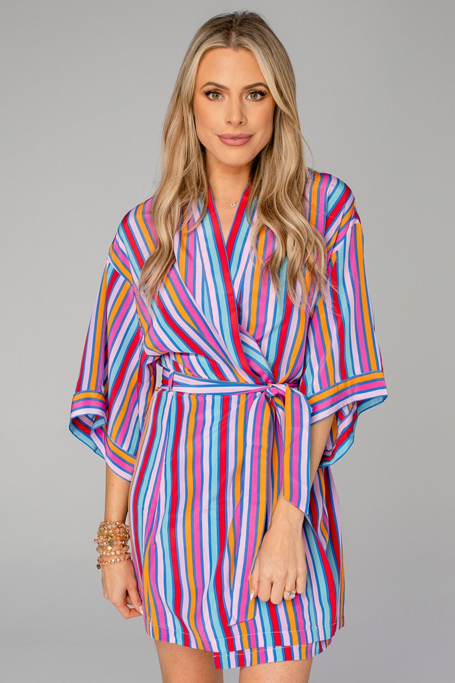 Pajamas BuddyLove Clothing Label | Buddylove Hadid Short Robe - Twizzler