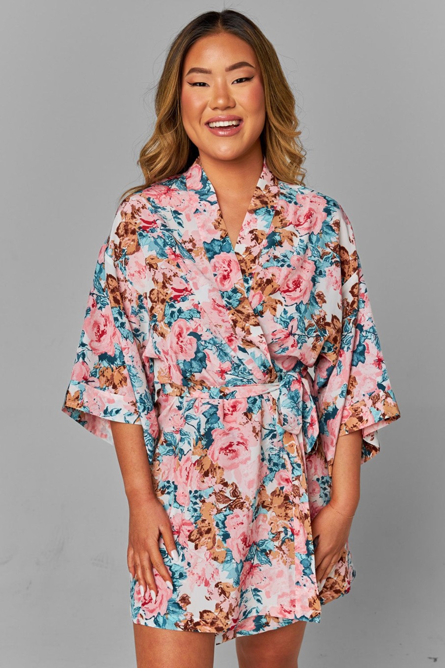 Pajamas BuddyLove Clothing Label | Buddylove Hadid Short Robe - Fleurish