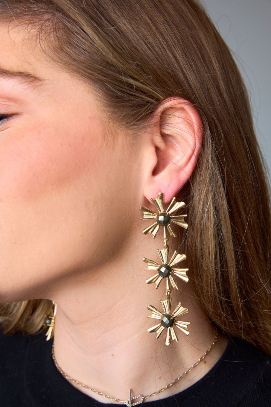 Accessories Ever Alice | Alli Statement Earrings - Pyrite