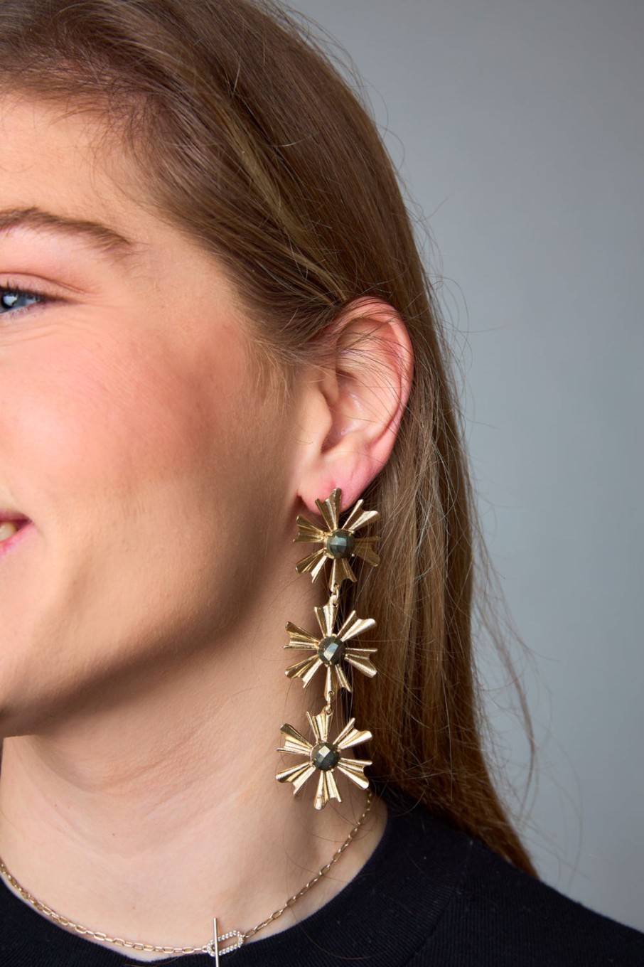 Accessories Ever Alice | Alli Statement Earrings - Pyrite