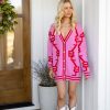 Tops BuddyLove Clothing Label | Buddylove Varsity Cardigan Dress - Lovey Dovey