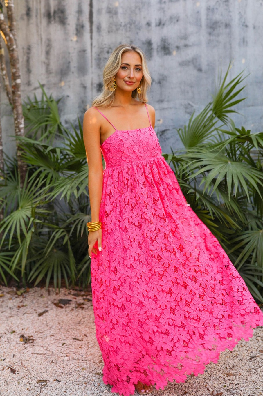 Dresses BuddyLove Clothing Label | Buddylove Tiana Lace Midi Dress - Hot Pink