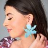 Accessories Linny Co | Linny Co Xx Bl Fawna Statement Earrings - Ocean