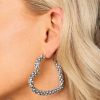 Accessories Treasure Jewels | Crystal Heart Earrings - Silver