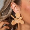 Accessories Linny Co | Fawna Statement Earrings - Creamy Shell