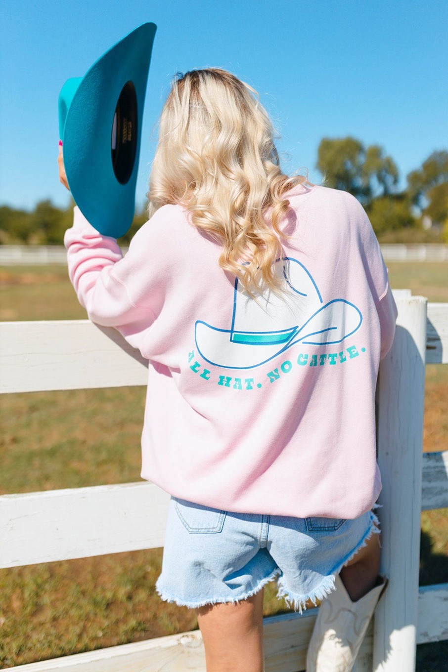 Tops BuddyLove Clothing Label | Buddylove Vickie Graphic Sweatshirt - All Hat No Cattle