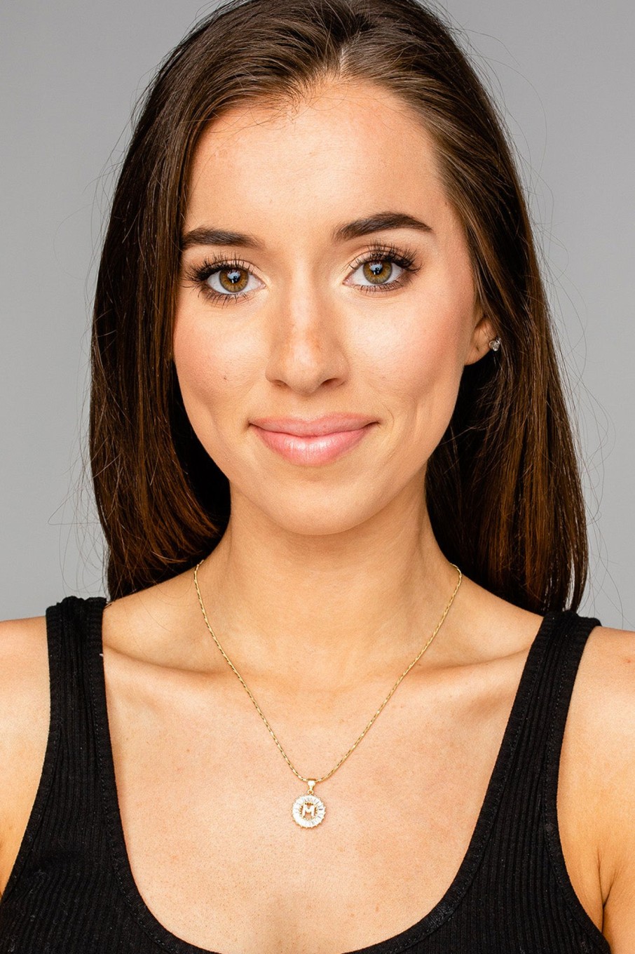 Accessories Farrah B | Crystal Initial Necklace