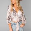 Tops BuddyLove Clothing Label | Buddylove Estelle Tie Front Top - Wildlife