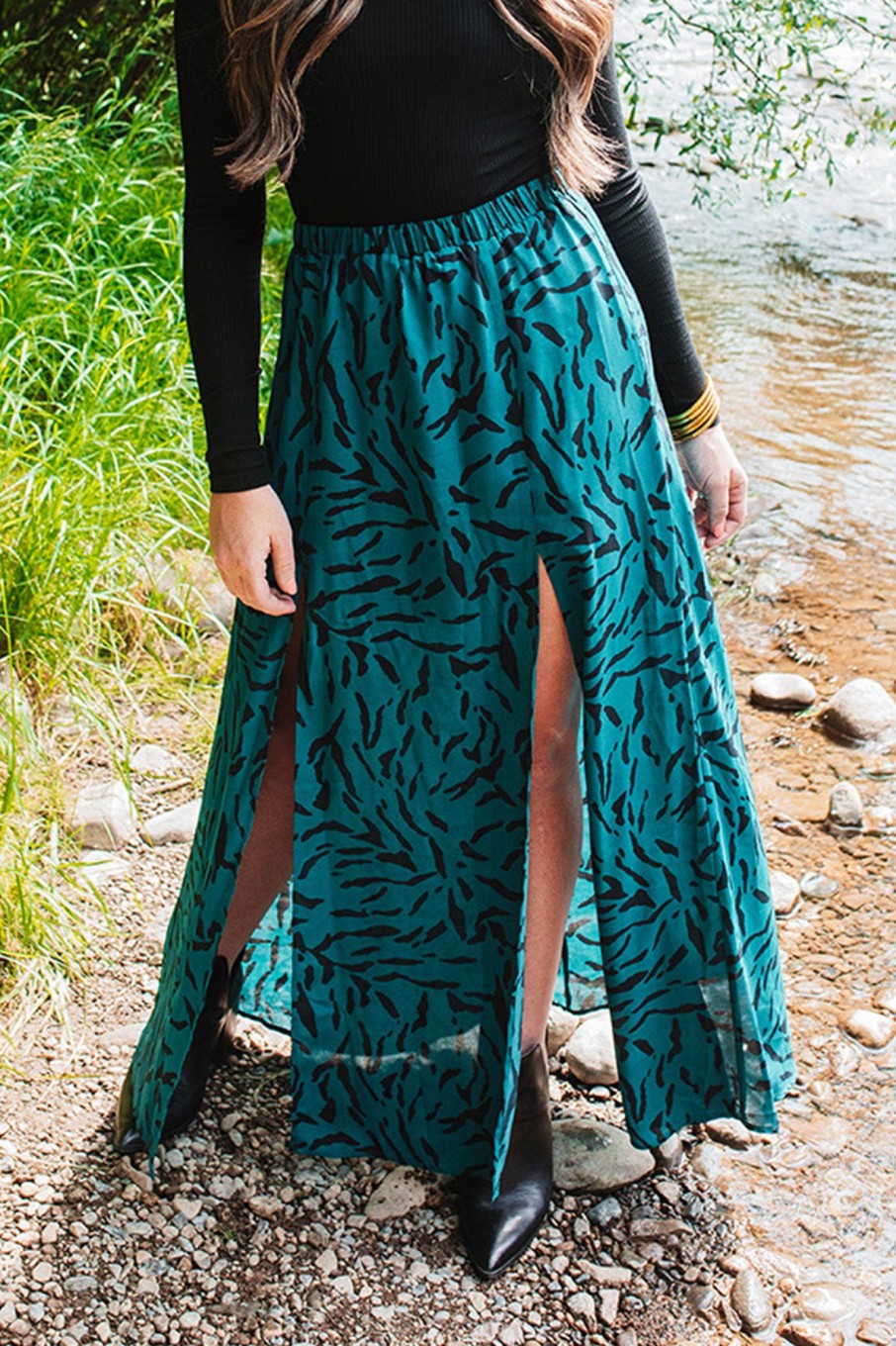 Bottoms BuddyLove Clothing Label | Buddylove Bridget Maxi Skirt - Juniper