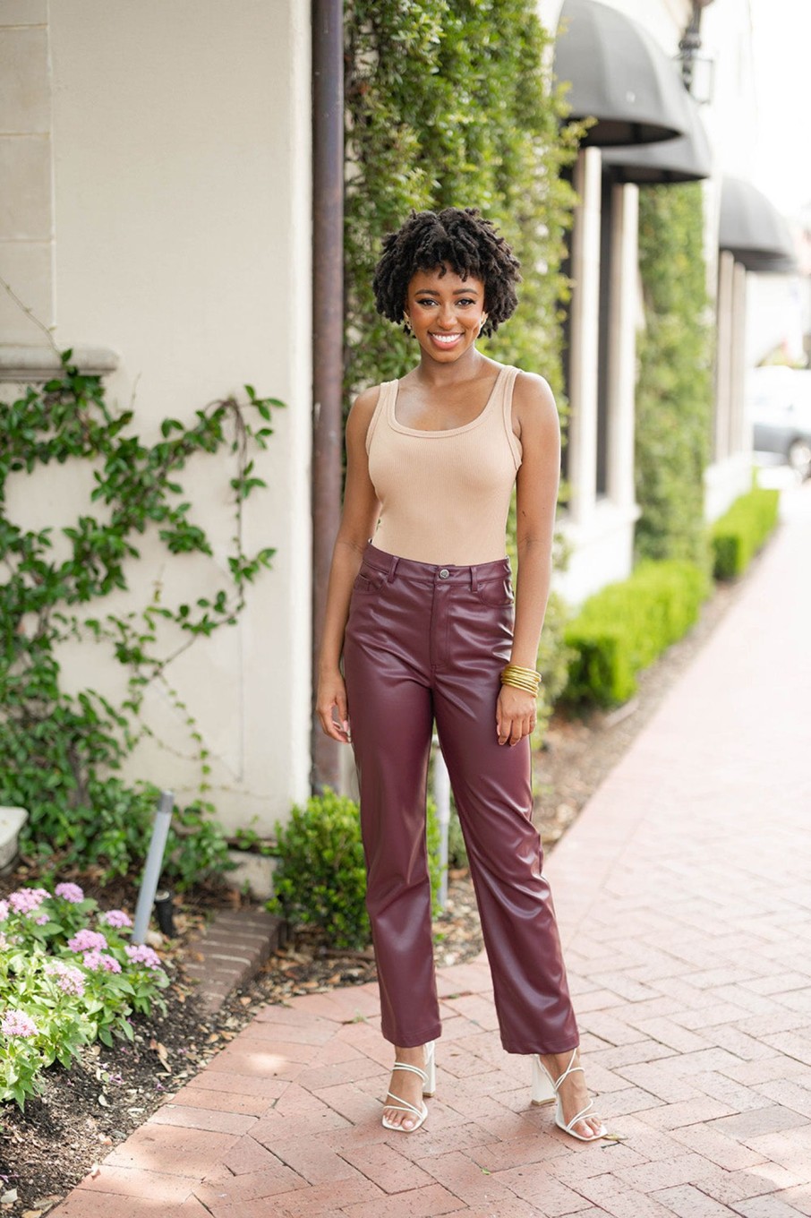 Bottoms BuddyLove Clothing Label | Buddylove Gomez Vegan Leather Pants - Wine