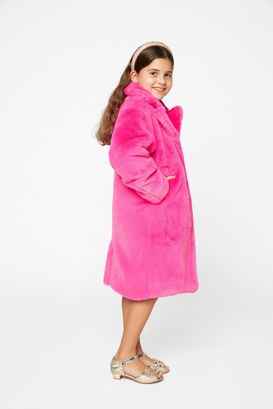 Family BuddyLove Clothing Label | Buddylove Mini Zoey Coat - Hot Pink