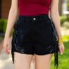 Bottoms BuddyLove Clothing Label | Buddylove Lacey Distressed Denim Shorts - Black