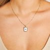 Accessories Kinsey Designs | Initial Tile Necklace - Gold