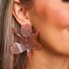 Accessories Linny Co | Fawna Statement Earrings - Blush Glitter