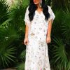 Dresses BuddyLove Clothing Label | Buddylove Atlas Sequin Caftan Maxi Dress - White Sangria