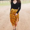 Bottoms BuddyLove Clothing Label | Buddylove Marie Zip Fron Midi Skirt - Tortoiseshell