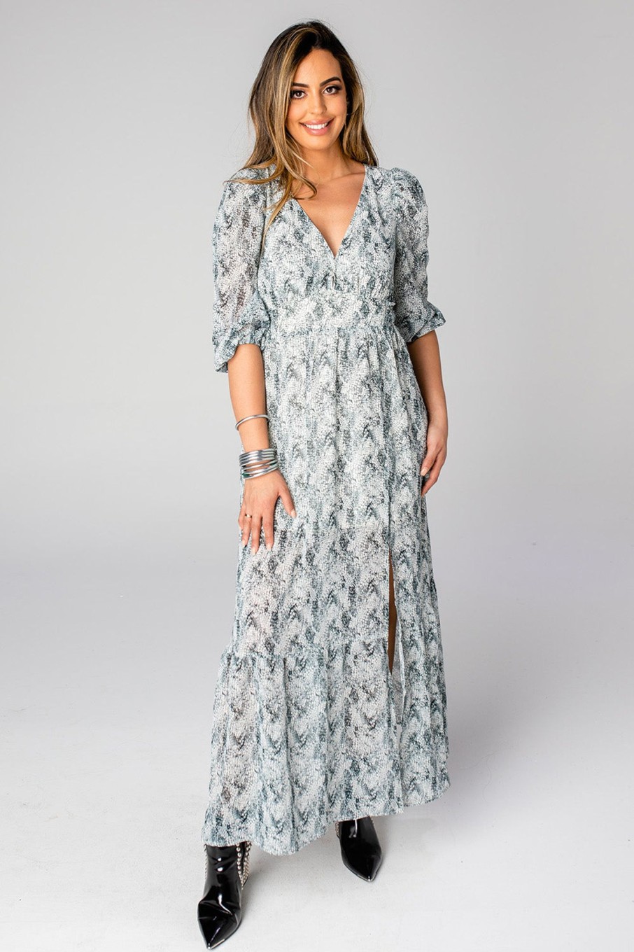 Dresses BuddyLove Clothing Label | Buddylove Mabel Maxi Dress - Crocodile