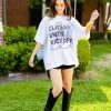 Tops BuddyLove Clothing Label | Buddylove Marshall Oversized Graphic Tee - Classy Purple