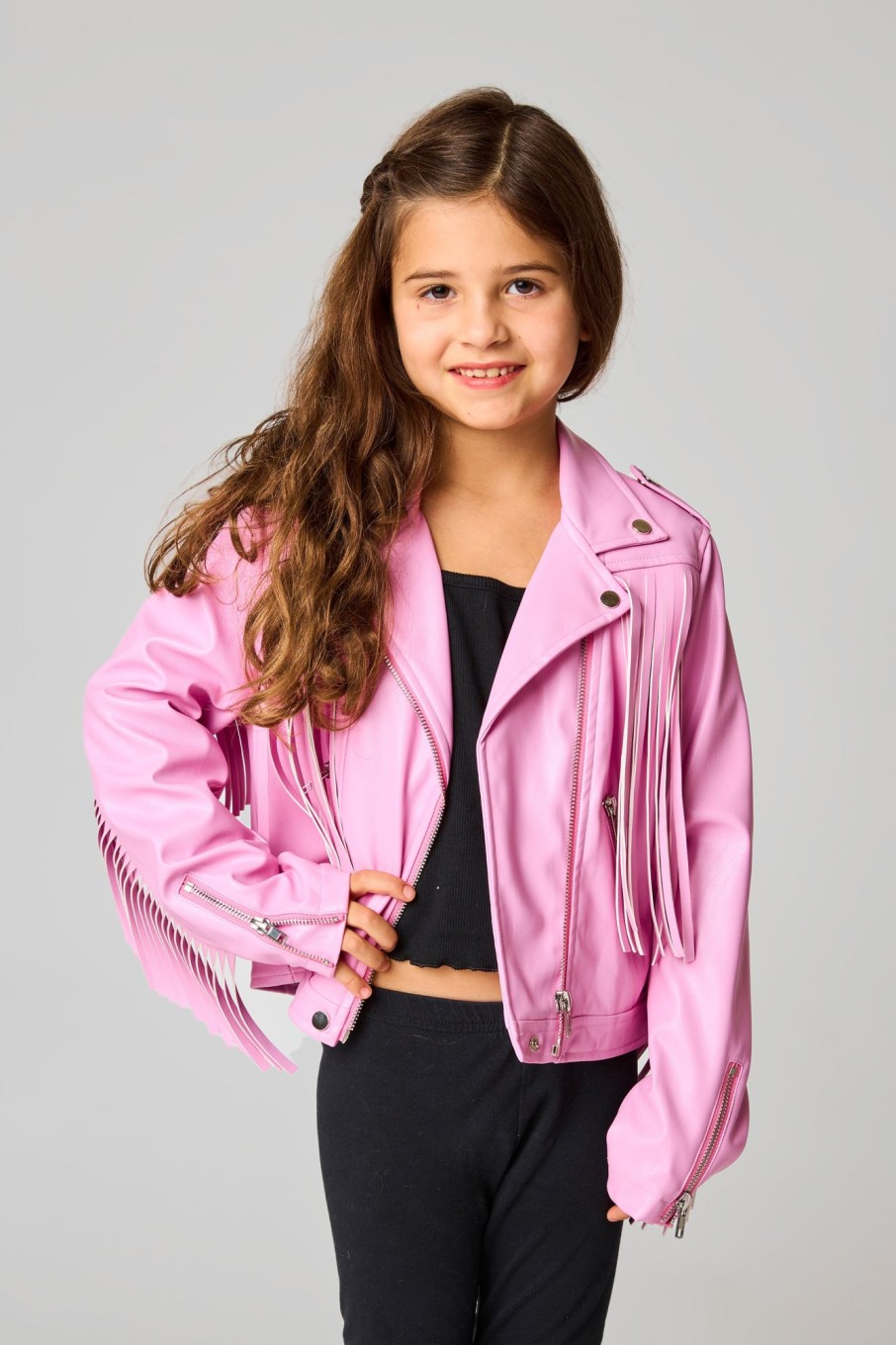 Family BuddyLove Clothing Label | Buddylove Mini Francesca Vegan Leather Jacket - Gumdrop