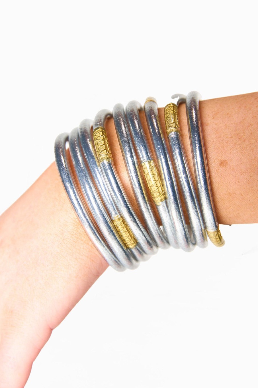 Accessories BuDha Girl | Budha Girl All Weather Medium Bangles - Silver