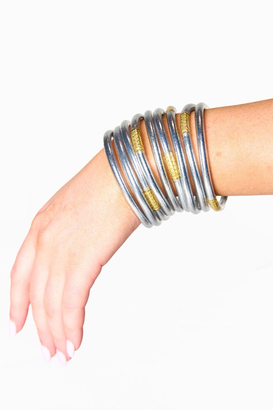 Accessories BuDha Girl | Budha Girl All Weather Medium Bangles - Silver