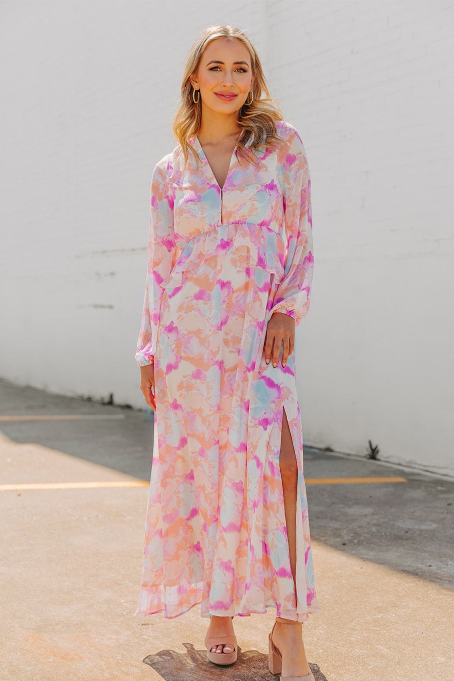 Dresses BuddyLove Clothing Label | Buddylove Eden Long Sleeve Maxi Dress - Dazed