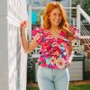 Tops BuddyLove Clothing Label | Buddylove Nia Ruffle Pleated Top - Jubilee