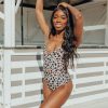 Swim BuddyLove Clothing Label | Buddylove Fiji Belted One Piece Swimsuit - Speckled